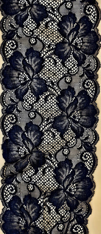 Black daisy encaje strech
