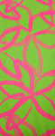 Tela abstracción verde/rosa