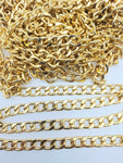 Cadena plana de metal