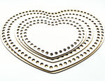Base de madera corazón