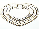 Base de madera corazón