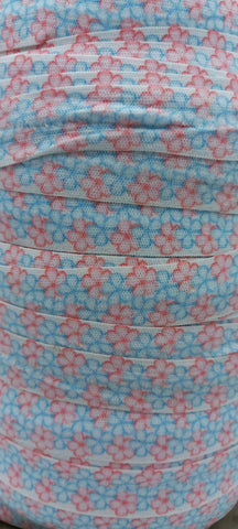 Bies elástico estampado florecitas 20mm